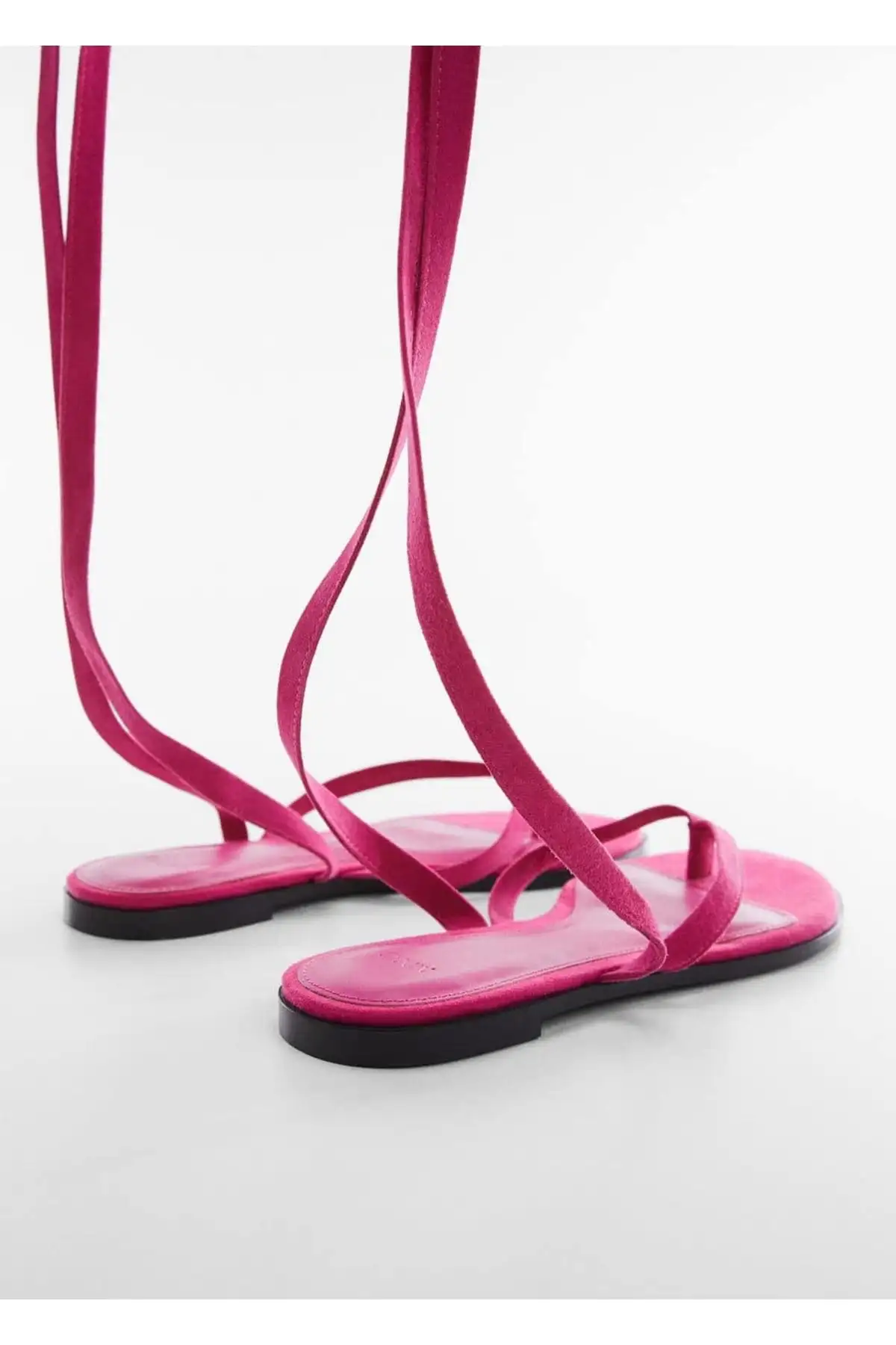 کفش صندل زنانه با بند چرمی برند MANGO - 7442