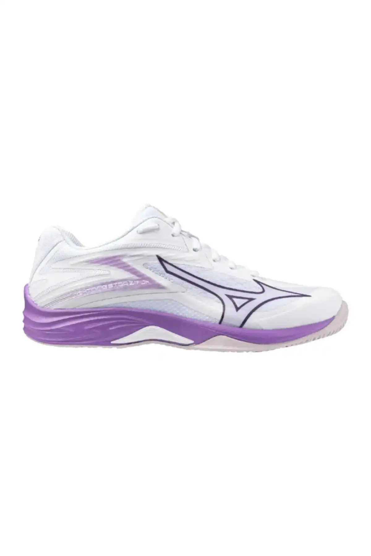 کفش والیبال   لایتنینگ استار Z7 Jr زنانه و مردانه سفید / بنفش برند Mizuno - 7451 کفش والیبال لایتنینگ استار Z7 Jr زنانه و مردانه سفید / بنفش برند Mizuno - 7451