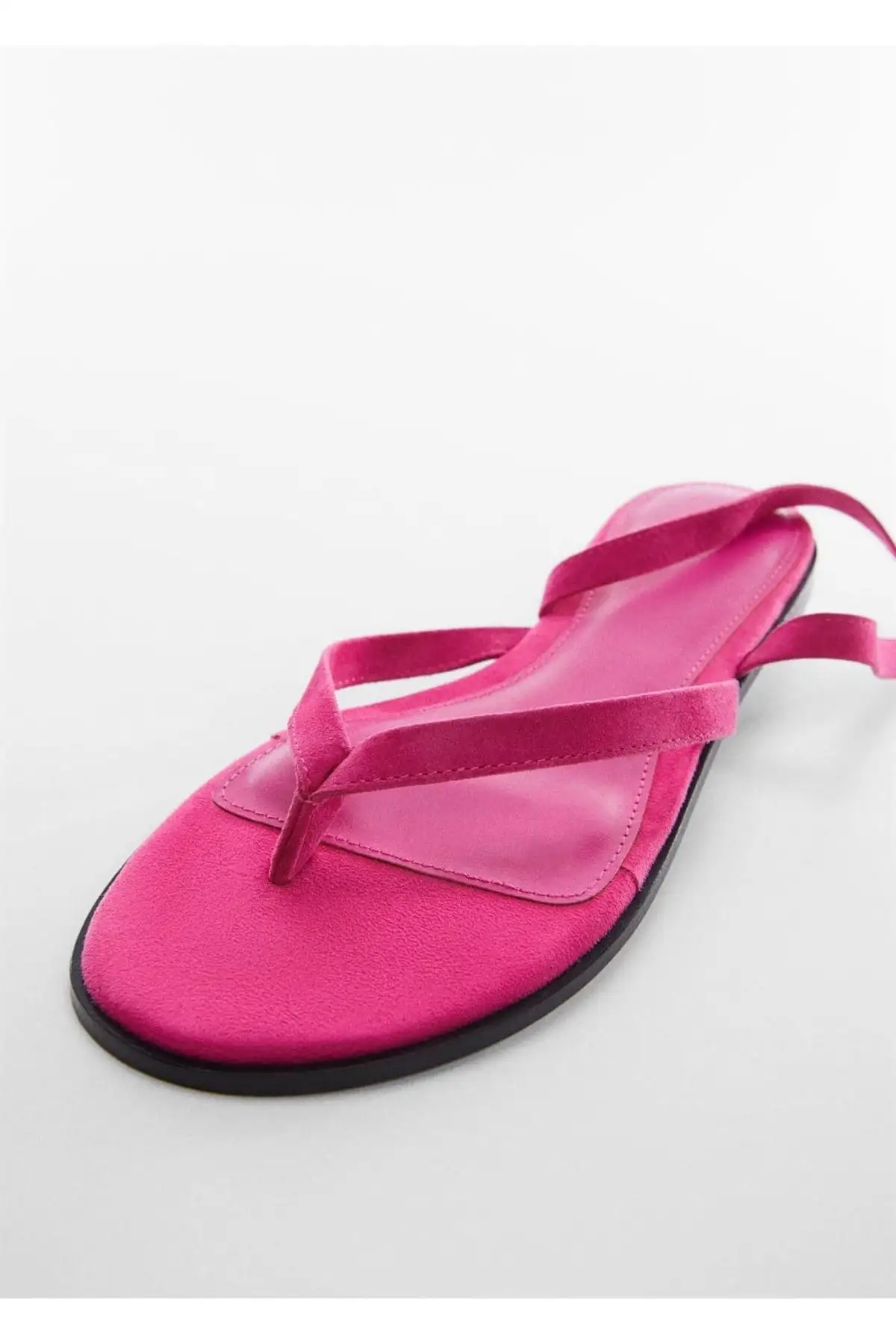 کفش صندل زنانه با بند چرمی برند MANGO - 7442