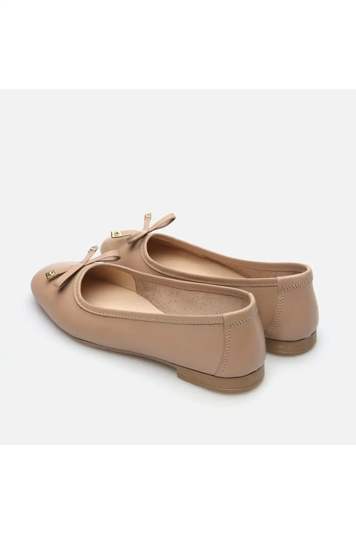 کفش تخت زنانه بارانی از چرم طبیعی - 7276