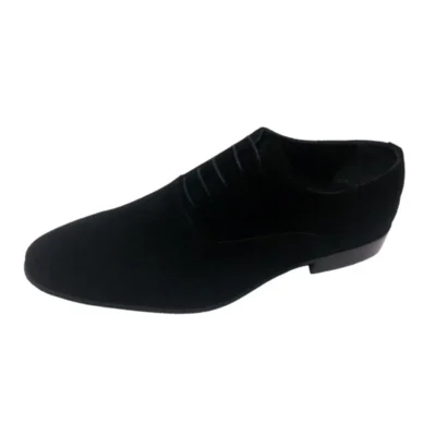 کفش رسمی مردانه چرم سویی سیاه - 7327