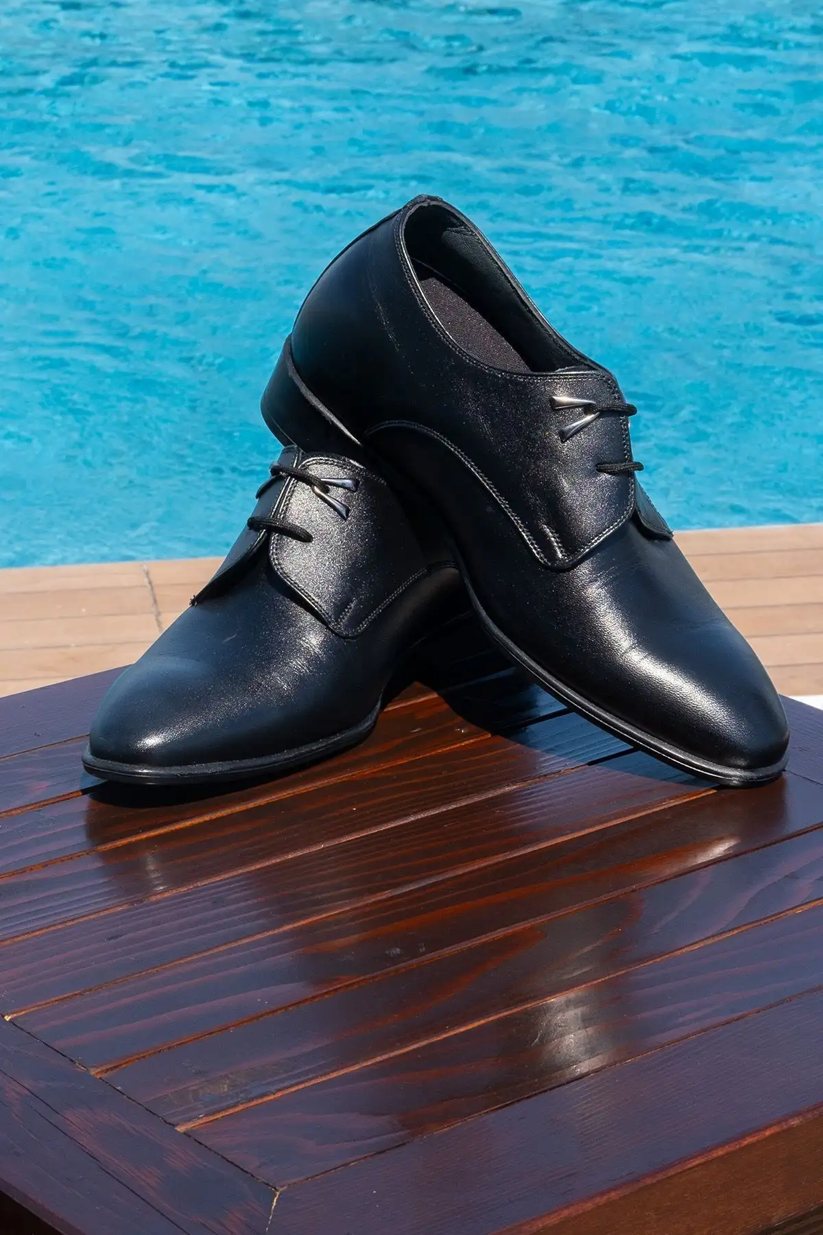 کفش رسمی مردانه  آکسفورد  با پاشنه مخفی دستساز مدل دو بندی - مناسب برای دامادی با ارتفاع 7/9 سانتیمتر - 7333 کفش رسمی مردانه آکسفورد با پاشنه مخفی دستساز مدل دو بندی - مناسب برای دامادی با ارتفاع 7/9 سانتیمتر - 7333