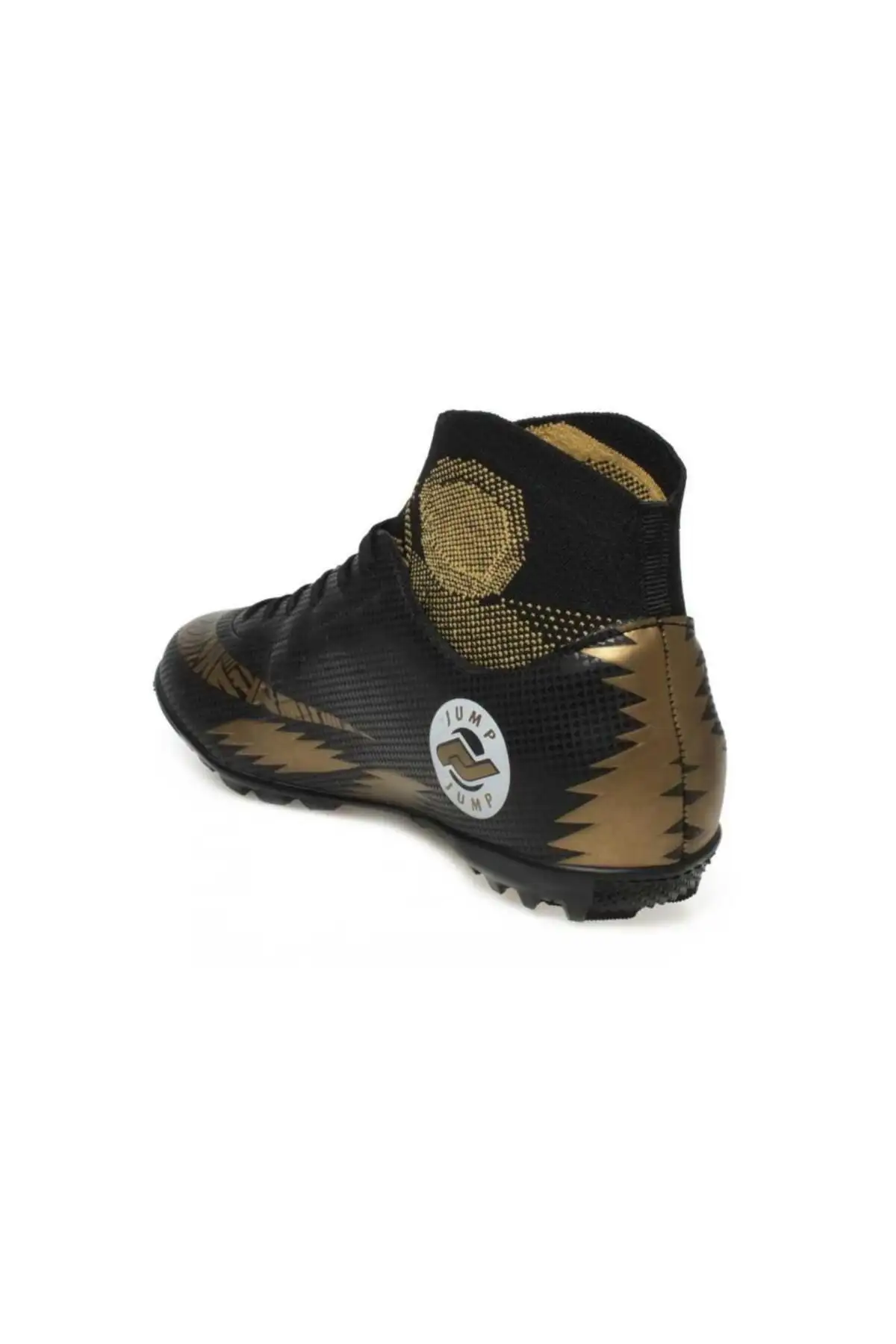 کفش فوتبال فوتسال مشکی-طلایی برند Jump - 7508 کفش فوتبال فوتسال مشکی-طلایی برند Jump - 7508
