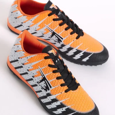 کفش فوتبال ورزشی دو میدانی با طراحی مشکی و بنددار یونی‌سکس برند Tonny Black - 7506