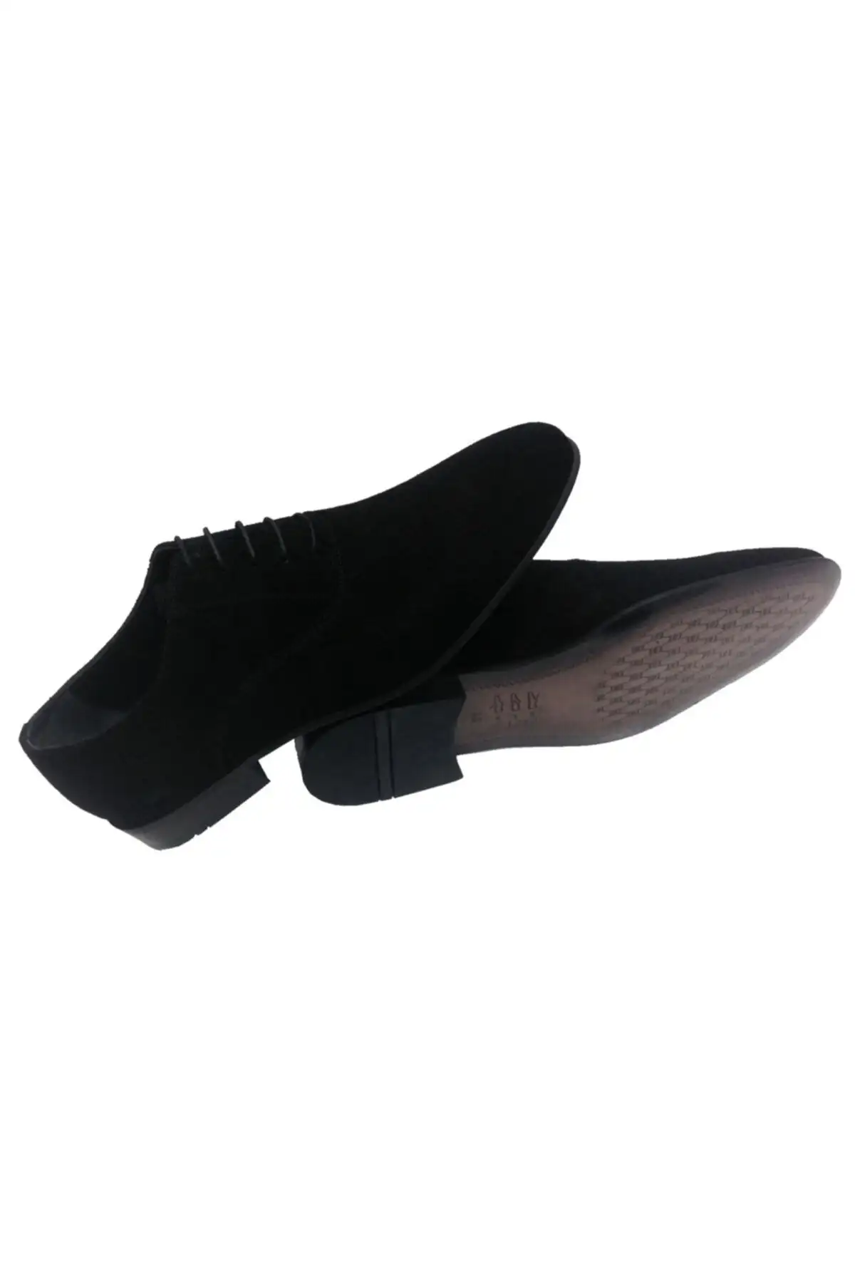 کفش رسمی مردانه چرم سویی سیاه - 7327