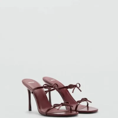 کفش صندل زنانه با جزئیات بنددار برند MANGO - 7435