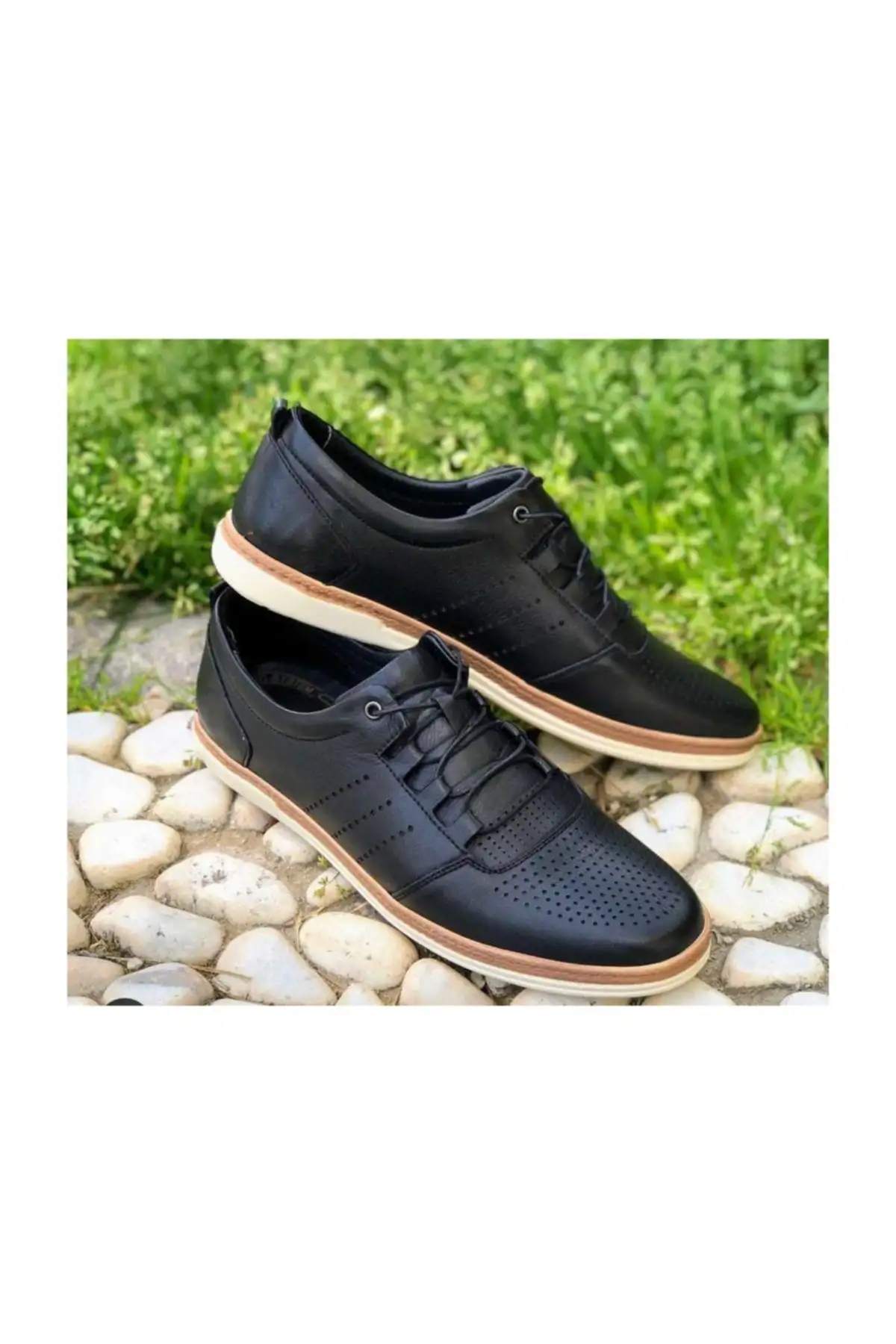 کفش روزمره مردانه چرم طبیعی مدل Ygl4245mn - 7351