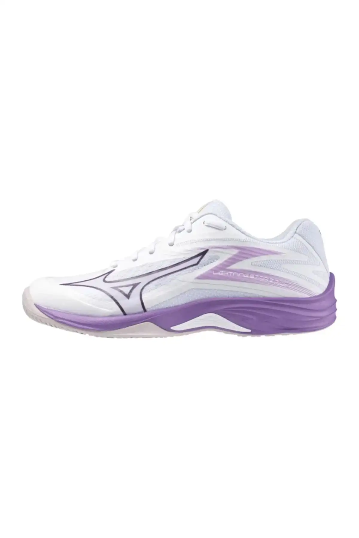 کفش والیبال   لایتنینگ استار Z7 Jr زنانه و مردانه سفید / بنفش برند Mizuno - 7451 کفش والیبال لایتنینگ استار Z7 Jr زنانه و مردانه سفید / بنفش برند Mizuno - 7451