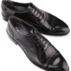 کفش رسمی مردانه کلاسیک چرم طبیعی سیاه برند Calvano - 7400