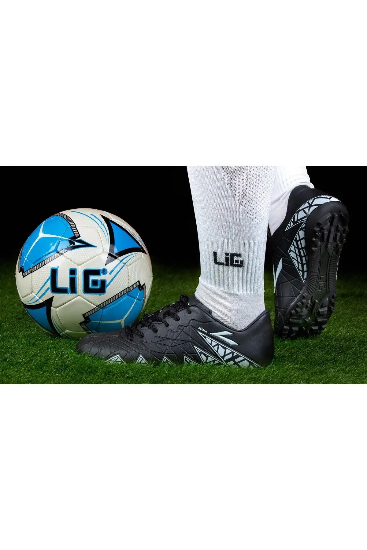 کفش فوتبال سما ترکس زمین مشکی برند Genel Markalar - 7489 کفش فوتبال سما ترکس زمین مشکی برند Genel Markalar - 7489