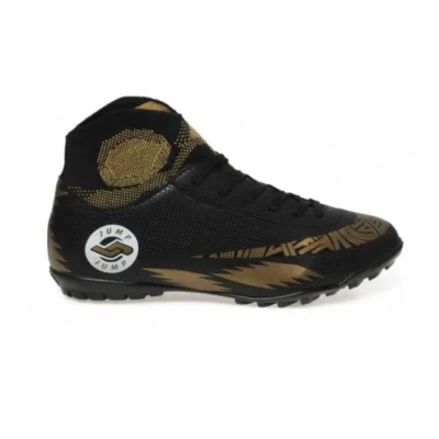 کفش فوتبال فوتسال مشکی-طلایی برند Jump - 7508