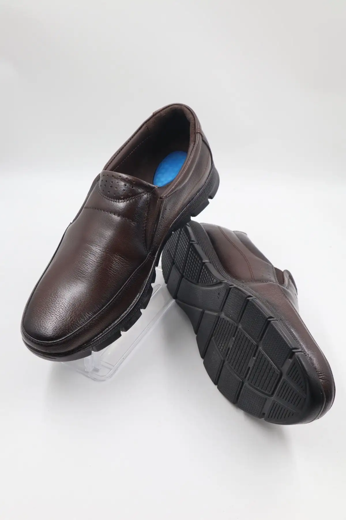 کفش روزمره مردانه   قهوهای اورتopedیک تمام چرم جلی ultra راحت برای استفاده روزانه - 7352 کفش روزمره مردانه قهوهای اورتopedیک تمام چرم جلی ultra راحت برای استفاده روزانه - 7352