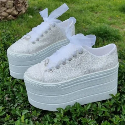 کفش پاشنه‌ بلند زنانه عروسی 10 سانتی‌متری - 7202