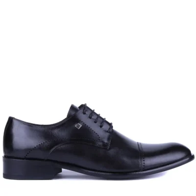 کفش رسمی مردانه - های کلاسیک چرمی سیاه 5045 - 6943 برند Fosco - 7387