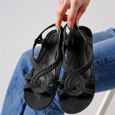 کفش صندل زنانه پلاستیکی با زیره ضد لغزش برای ساحل و خیابان - 7366