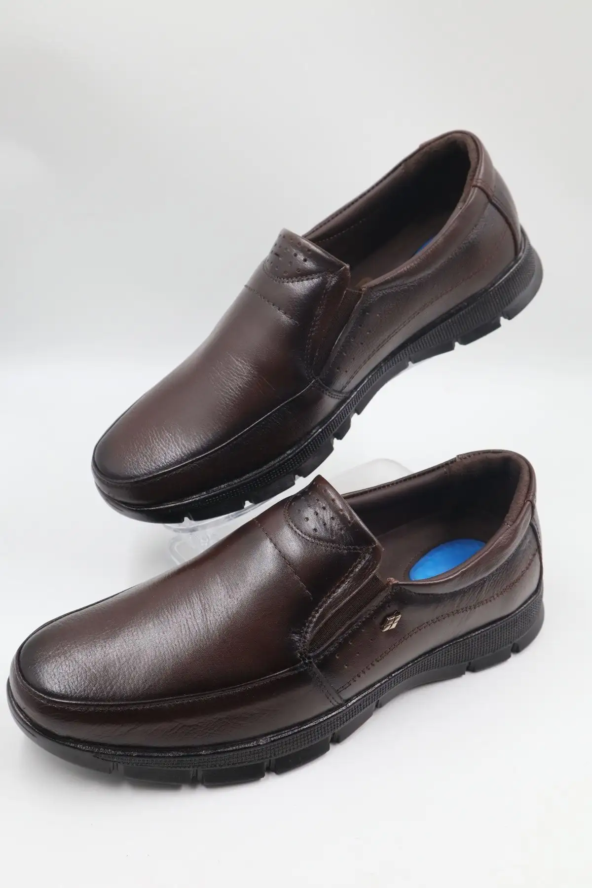 کفش روزمره مردانه   قهوهای اورتopedیک تمام چرم جلی ultra راحت برای استفاده روزانه - 7352 کفش روزمره مردانه قهوهای اورتopedیک تمام چرم جلی ultra راحت برای استفاده روزانه - 7352