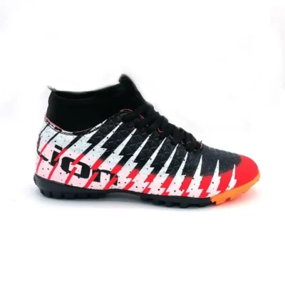 کفش فوتبال با جوراب مشکی نارنجی برند Lion - 7501