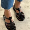 کفش صندل زنانه ژله‌ای مشکی - 7361