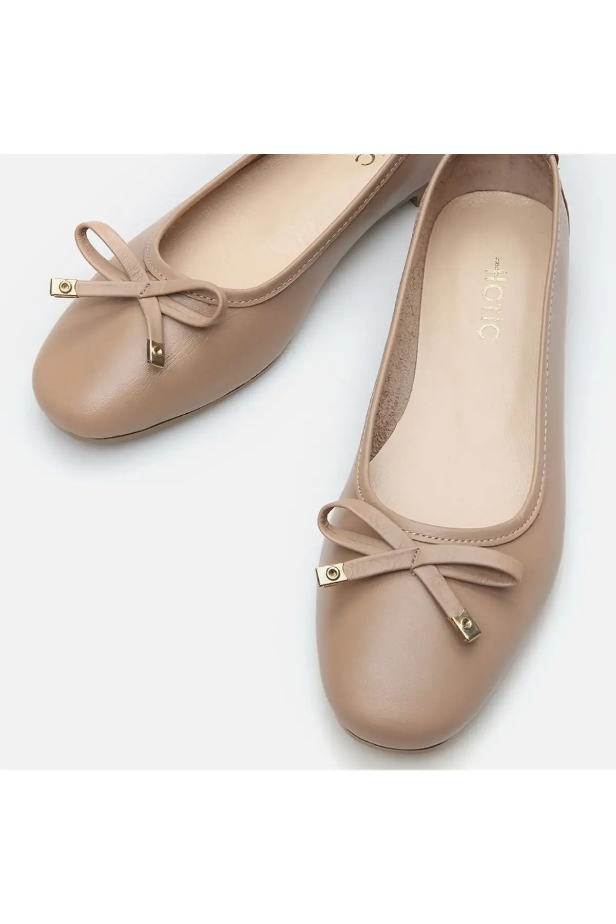 کفش تخت زنانه بارانی از چرم طبیعی - 7276