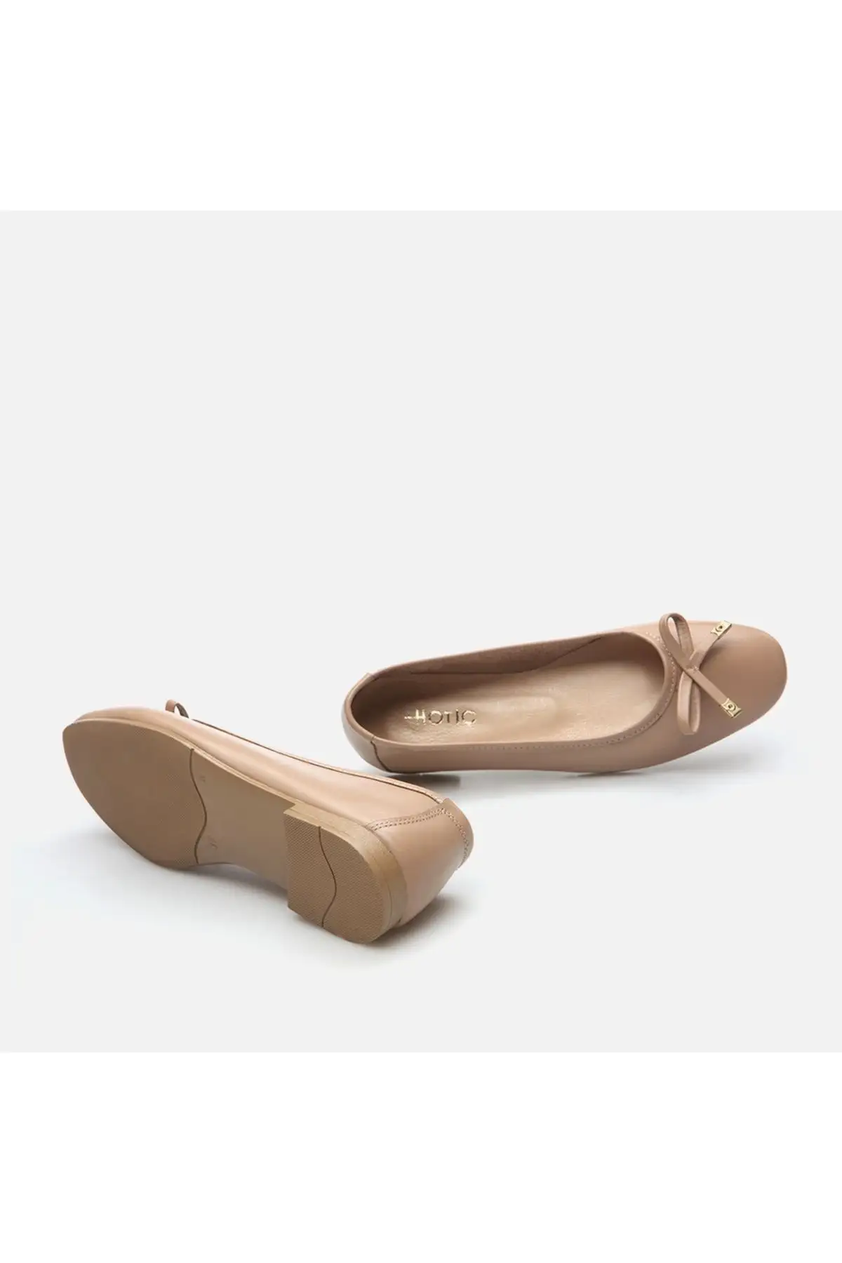 کفش تخت زنانه بارانی از چرم طبیعی - 7276