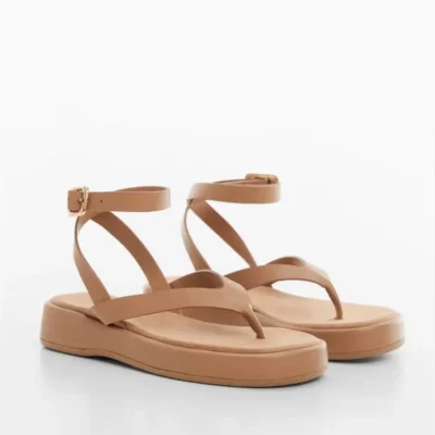 کفش صندل زنانه با پلتفرم و بند دار برند MANGO - 7441