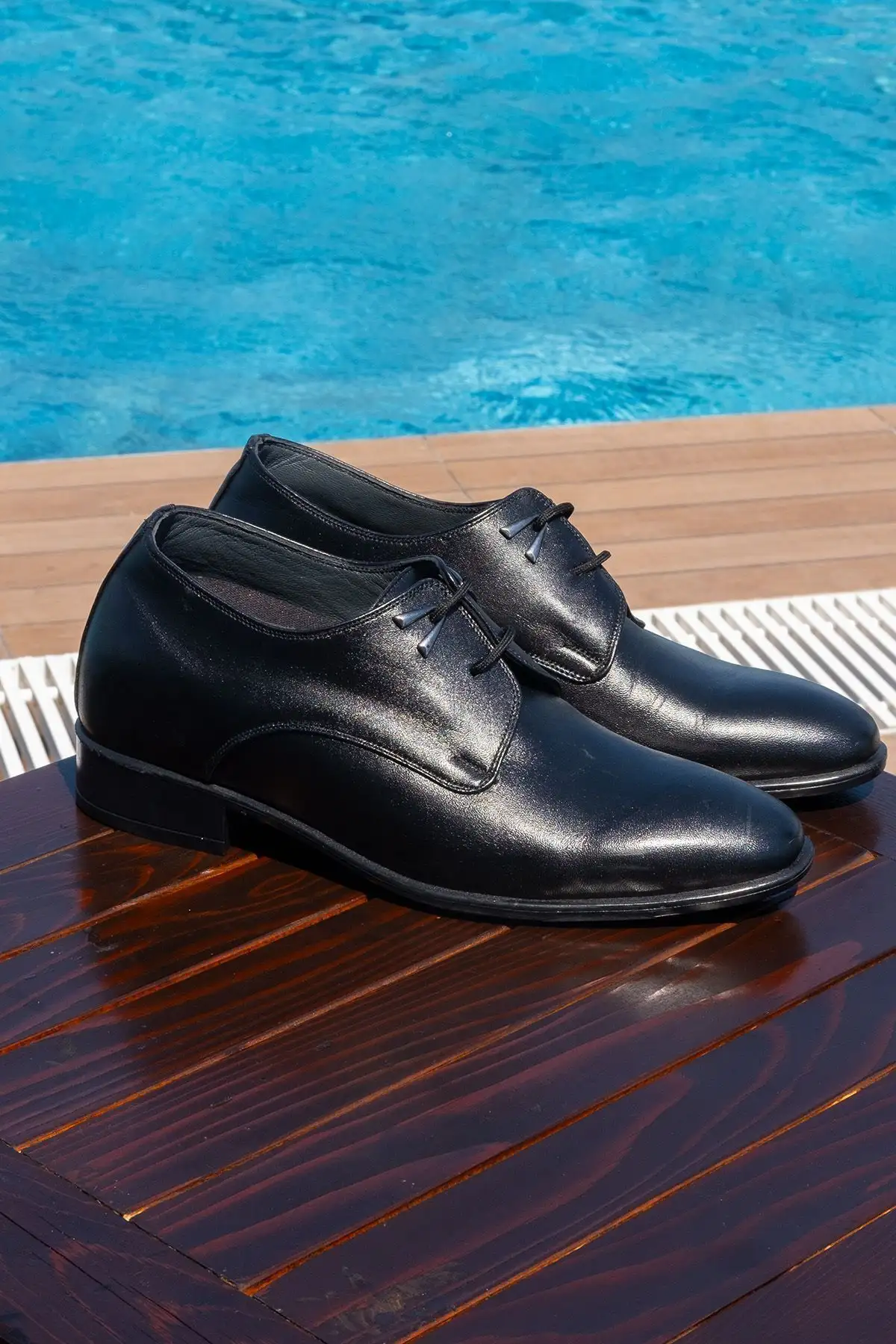 کفش رسمی مردانه  آکسفورد  با پاشنه مخفی دستساز مدل دو بندی - مناسب برای دامادی با ارتفاع 7/9 سانتیمتر - 7333 کفش رسمی مردانه آکسفورد با پاشنه مخفی دستساز مدل دو بندی - مناسب برای دامادی با ارتفاع 7/9 سانتیمتر - 7333