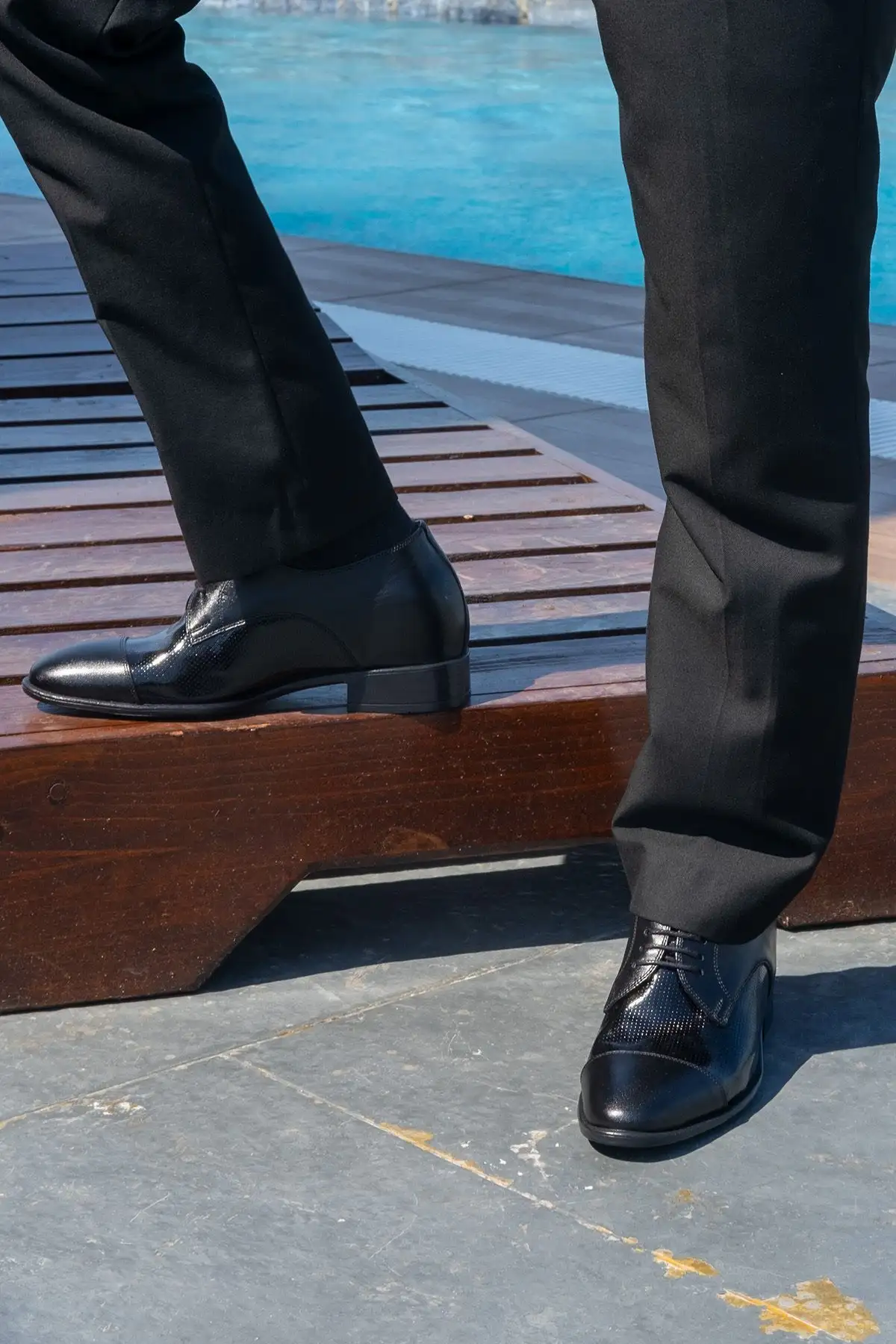 کفش رسمی مردانه  عروسی کلاسیک با پاشنه مخفی بلندر 7/9 سانتیمتر، از مجموعه خاص و دستساز. - 7338 کفش رسمی مردانه عروسی کلاسیک با پاشنه مخفی بلندر 7/9 سانتیمتر، از مجموعه خاص و دستساز. - 7338