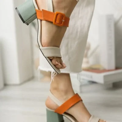 کفش صندل زنانه پاشنه‌دار روزمره - 7364