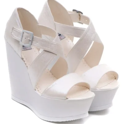 کفش پاشنه‌ بلند زنانه عروس و مهمانی راحت با پاشنه 15 سانتیمتر و کفی نرم - 7205