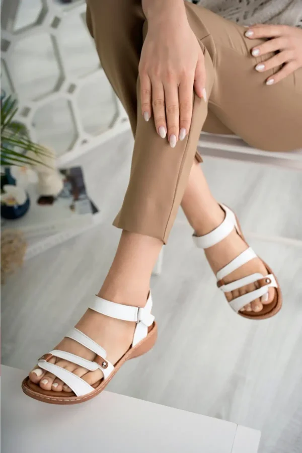 کفش صندل زنانه سندل راحت با کفی طبی از چرم طبیعی سونیا آناتومیک - 7371