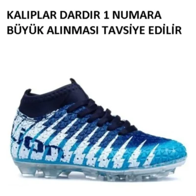 کفش فوتبال نیمه‌کلاهی یونی‌سکس آبی تیره برند Lion - 7530