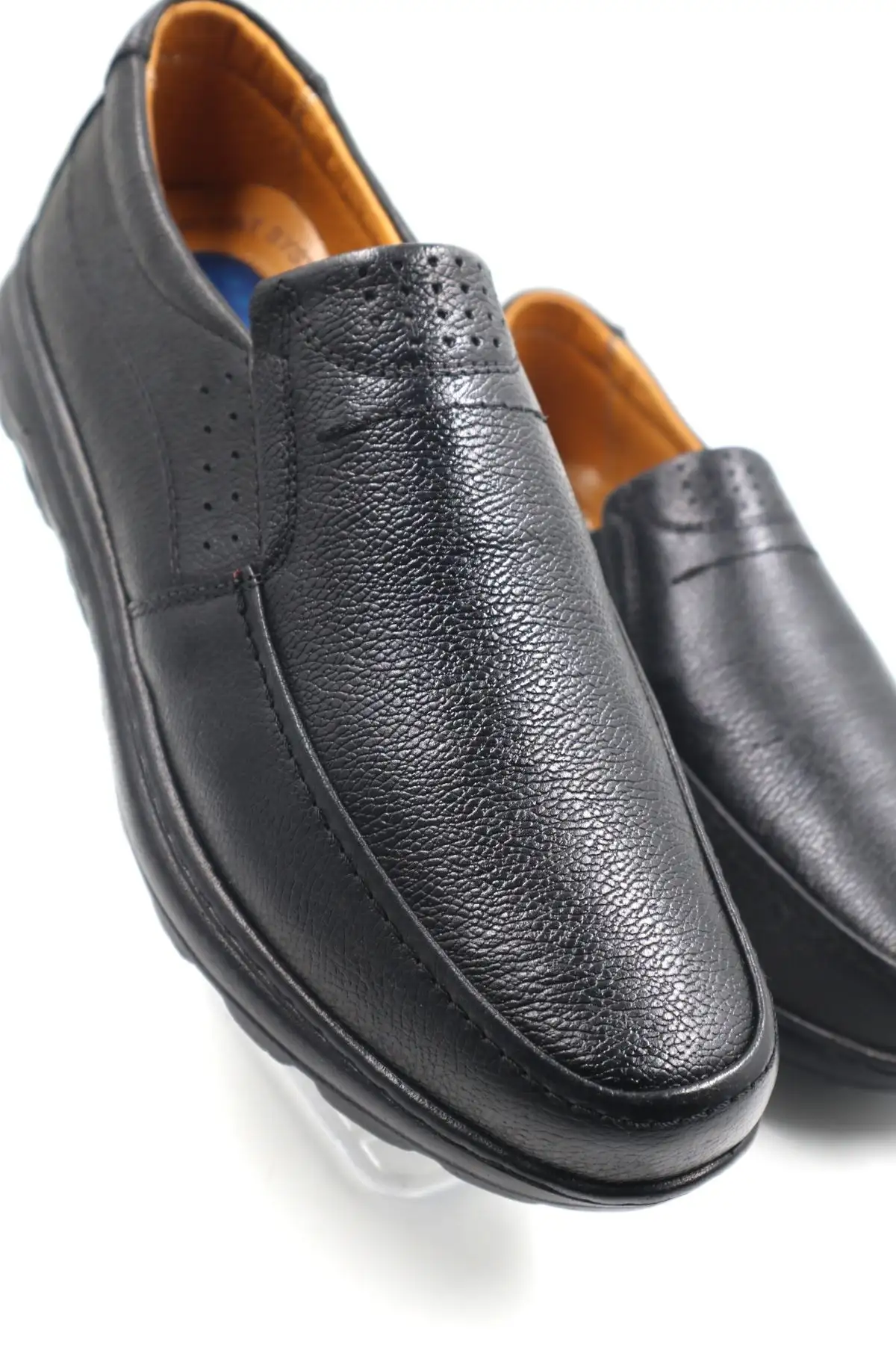 کفش روزمره مردانه   چرمی اورتپدیک با کفی ژل برای آقایان - 7340 کفش روزمره مردانه چرمی اورتپدیک با کفی ژل برای آقایان - 7340