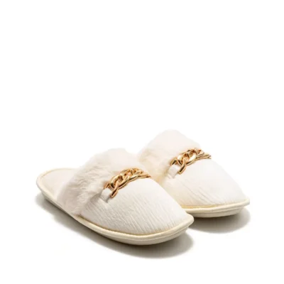 کفش راحتی خانه دمپایی زنانه نوا رنگ کرم سایز ۳۶/۴۱ - 7326