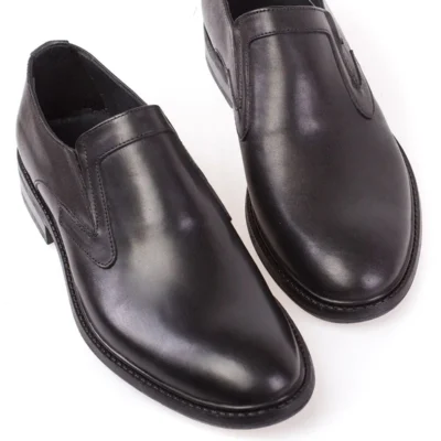 کفش رسمی مردانه کلاسیک، اورتوپدیک، بدون بند، چرم طبیعی - 7334