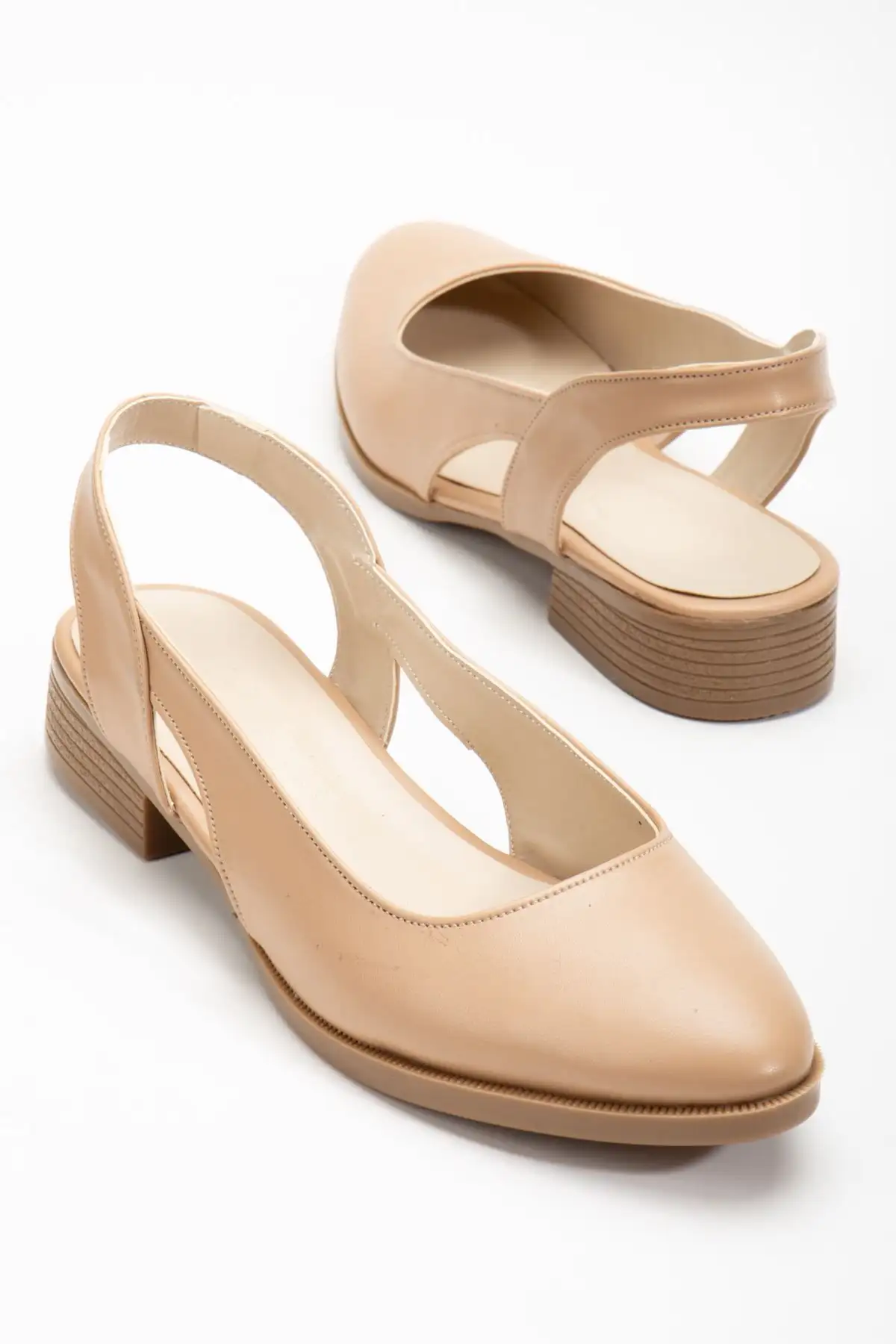 کفش تخت زنانه پاشنه کوتاه پوست صورت برند MaskButik - 8313