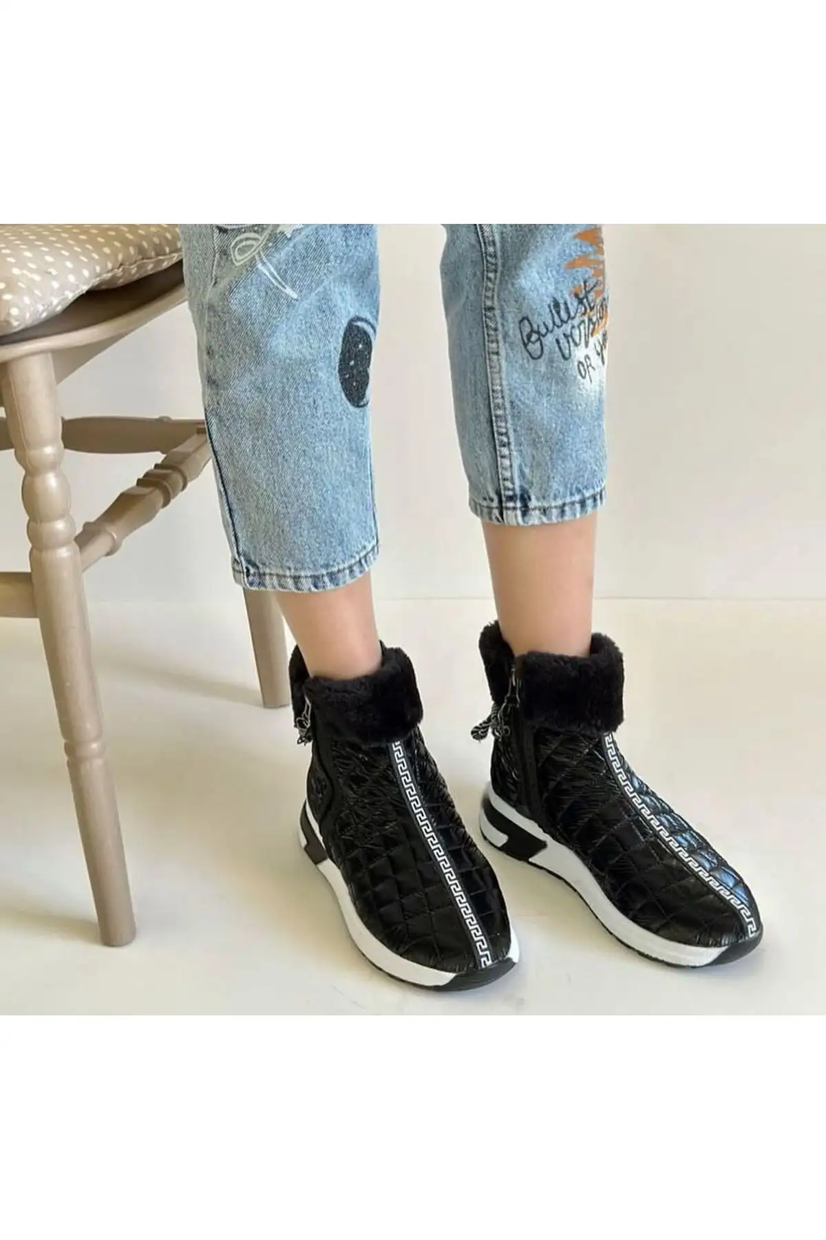 بوت و نیم بوت زنانه  رزمره  با آستر پشمی برند LABRONA - 7667 بوت و نیم بوت زنانه رزمره با آستر پشمی برند LABRONA - 7667