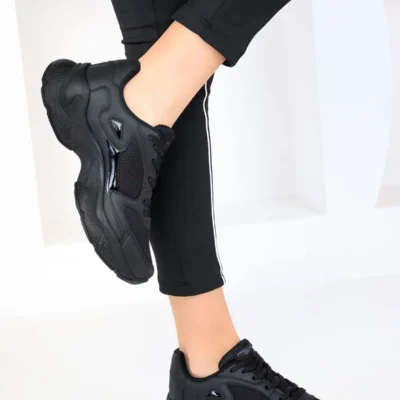 کفش کتانی زنانه اسنیکر مشکی 18147 برند SOHO - 7940