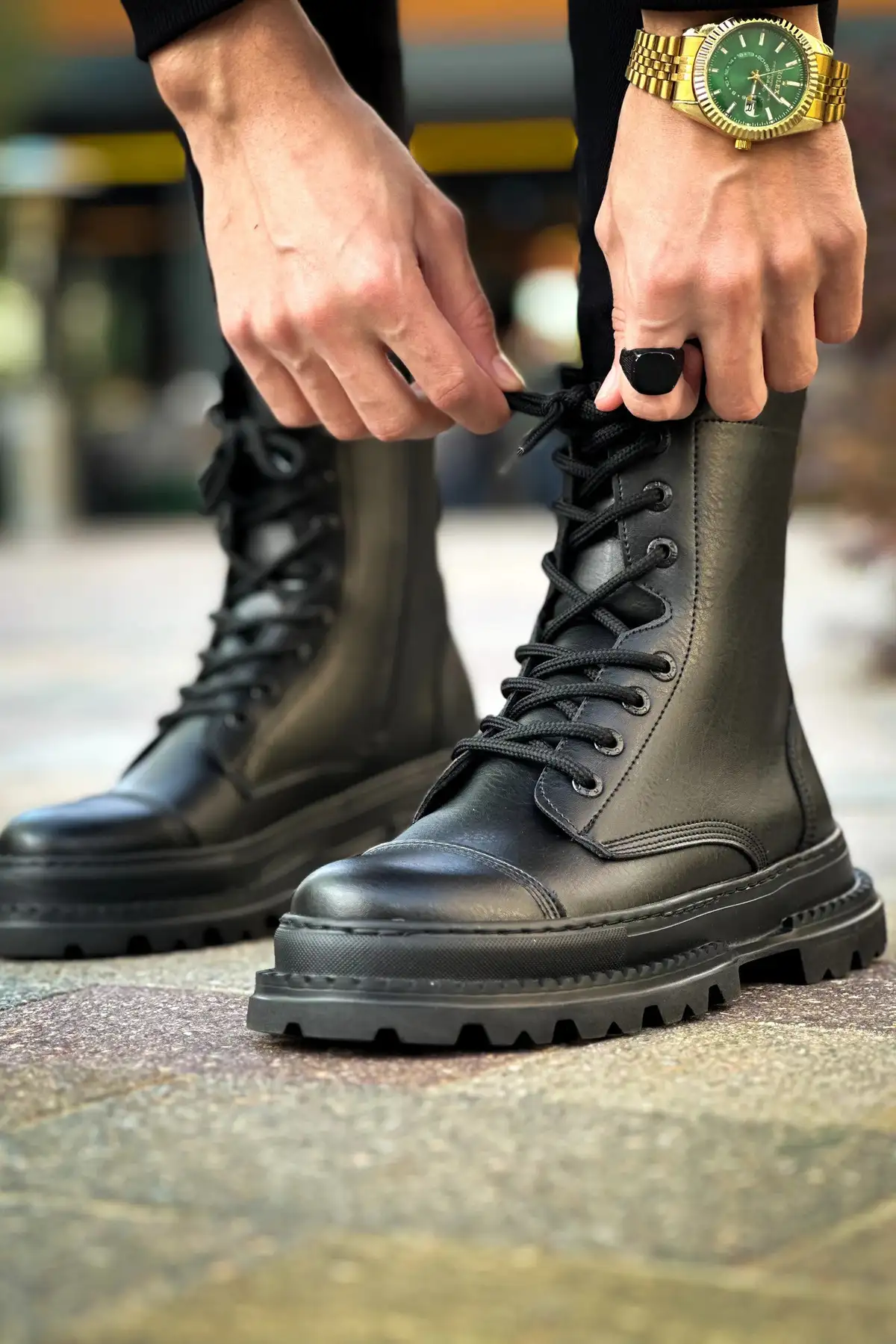 بوت مردانه MN229 -   FST Crow مشکی برند Mooien - 8340 بوت مردانه MN229 - FST Crow مشکی برند Mooien - 8340