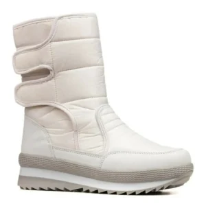 بوت و نیم‌ بوت زنانه برفی سفید با زیره غیر لغزنده فم حرارتی کَردن برند Alves - 7661