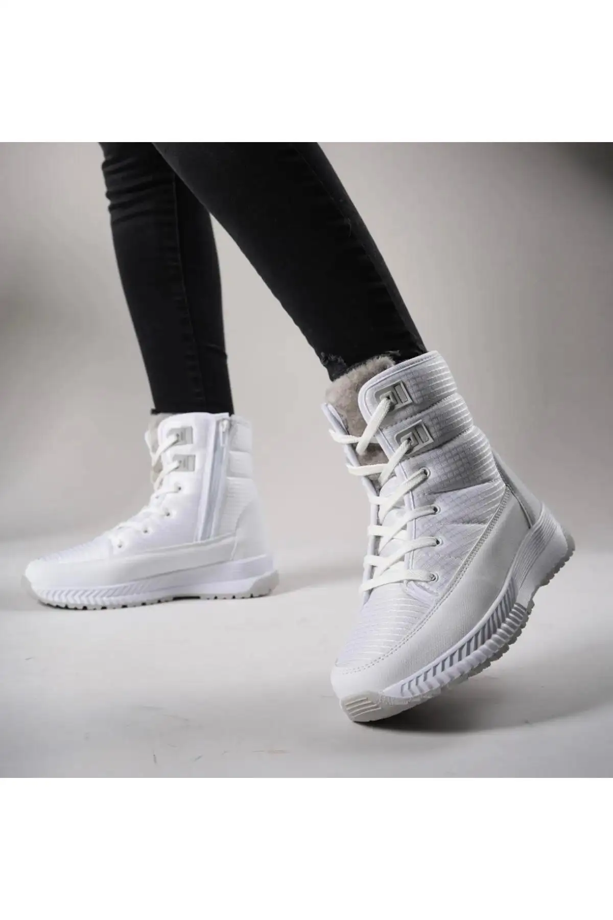 بوت و نیم بوت زنانه های برفگیر  با زیپ  داخل خز دار برند Alves - 7685 بوت و نیم بوت زنانه های برفگیر با زیپ داخل خز دار برند Alves - 7685