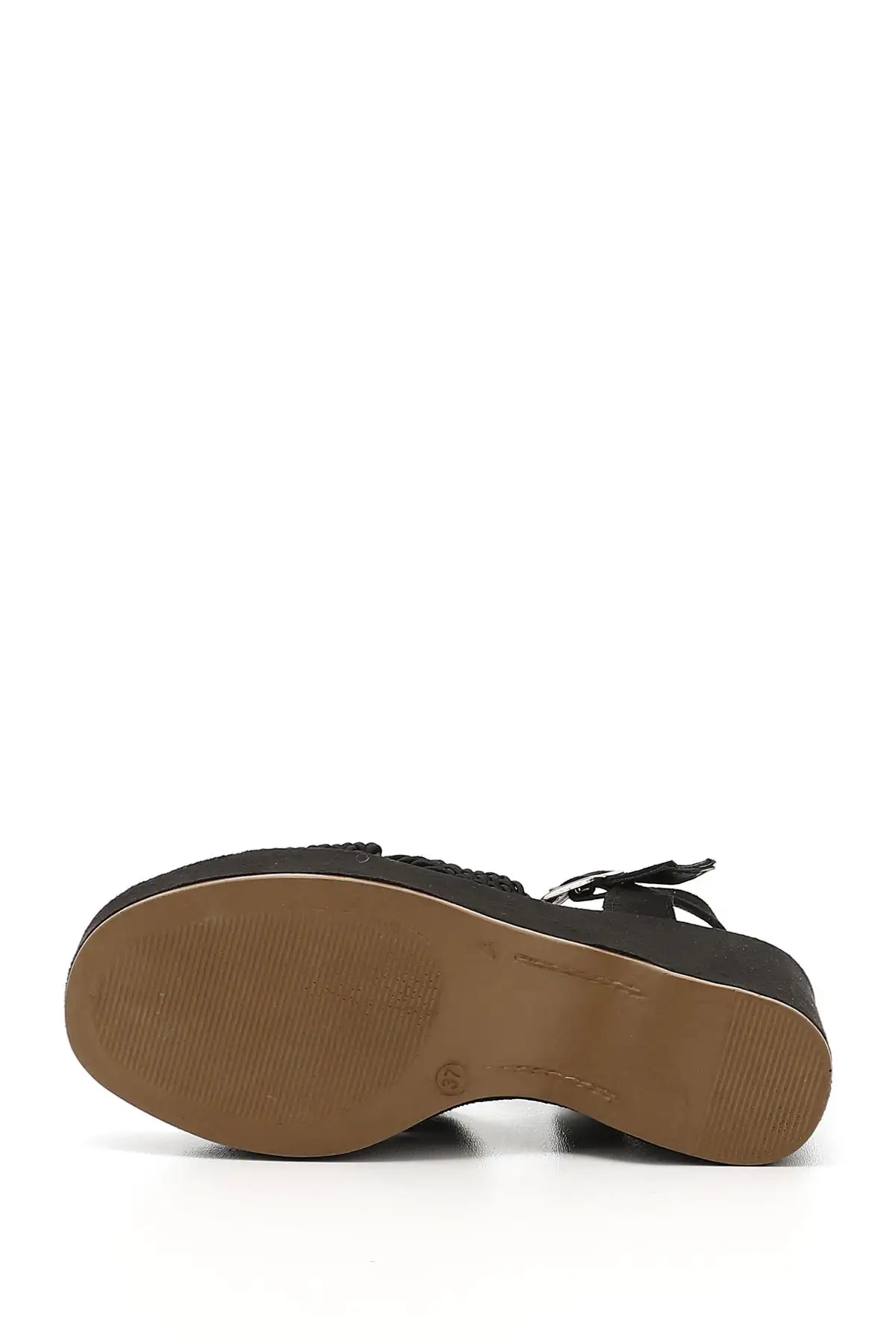 کفش صندل زنانه   / دخترانه با کفی بلند مشکی و بند بافته شده برند GÖNDERİ(R) - 8251 کفش صندل زنانه / دخترانه با کفی بلند مشکی و بند بافته شده برند GÖNDERİ(R) - 8251