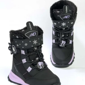 بوت بچگانه کفش برفی دخترانه با زیره ضد لغزش و عایق رطوبت و پوشش پشمی برند PNZ PENZA - 7611