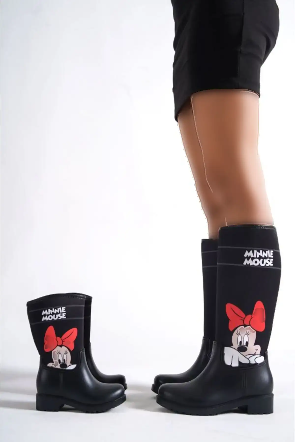 بوت بچگانه چکمههای بارانی ضدآب پشمالو با طرح مینی موس برای ست دخترانه برند Sea&Blue - 7635 بوت بچگانه چکمههای بارانی ضدآب پشمالو با طرح مینی موس برای ست دخترانه برند Sea&Blue - 7635