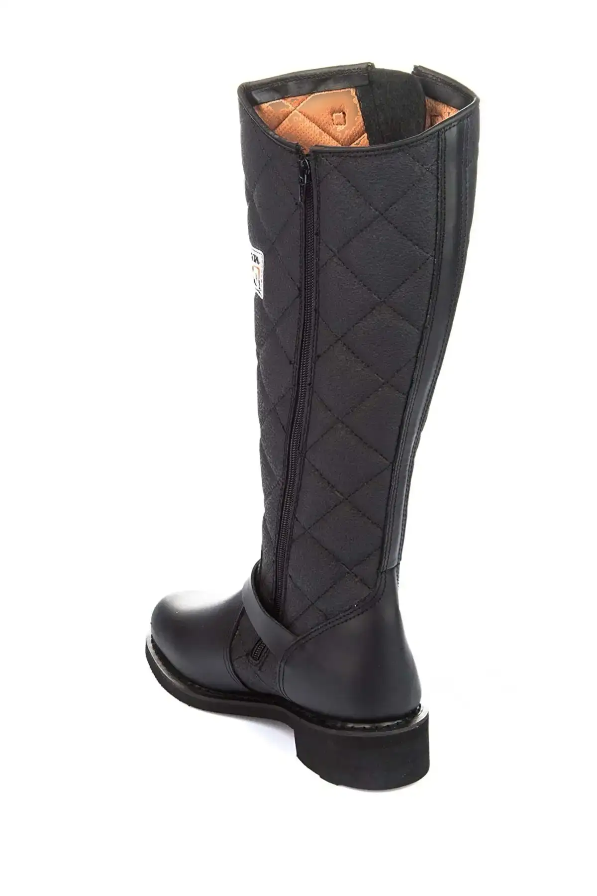 بوت و نیم بوت زنانه چکمه چرمی  لاکنیا - مشکی برند Harley Davidson - 7564 بوت و نیم بوت زنانه چکمه چرمی لاکنیا - مشکی برند Harley Davidson - 7564