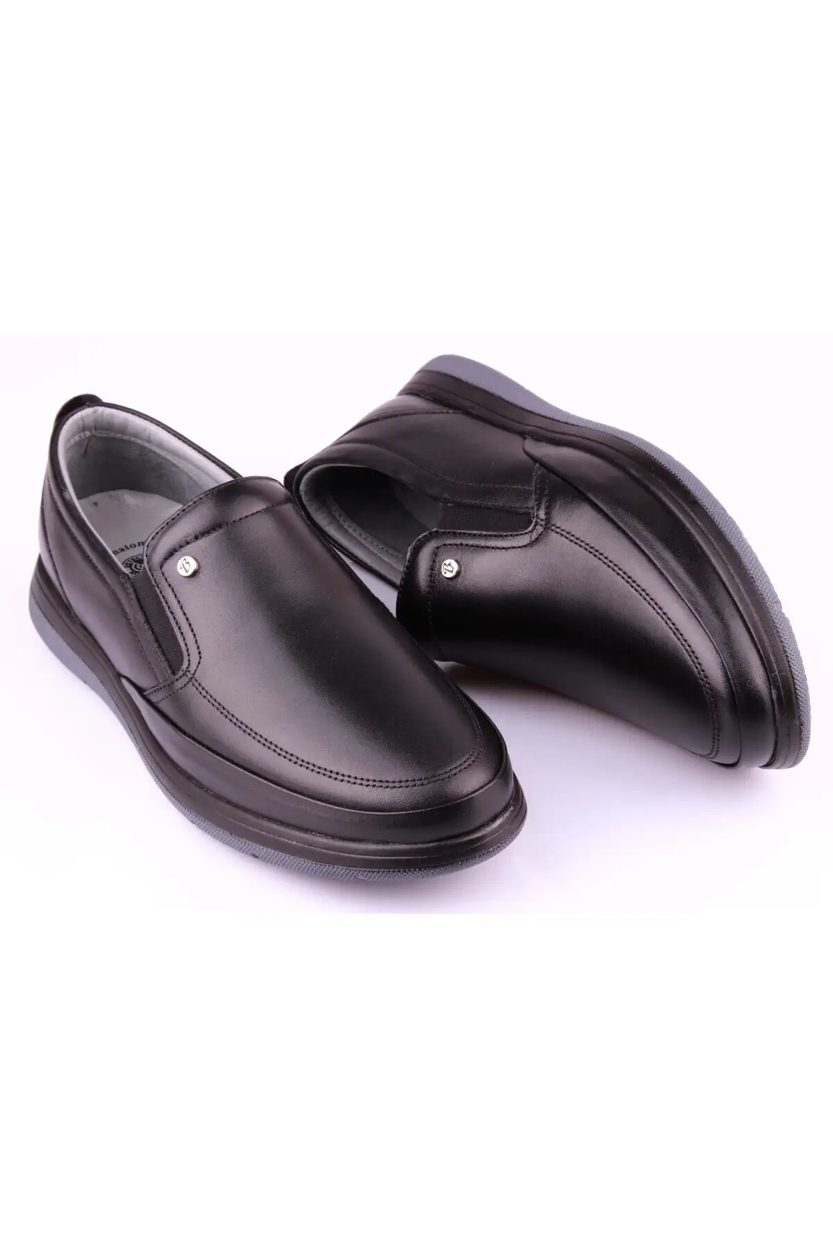 کفش سایز بزرگ مردانه روزمره از پوست طبیعی، تمام اورتوپدیک با کفی ژل راحتی برند DETECTOR - 7881