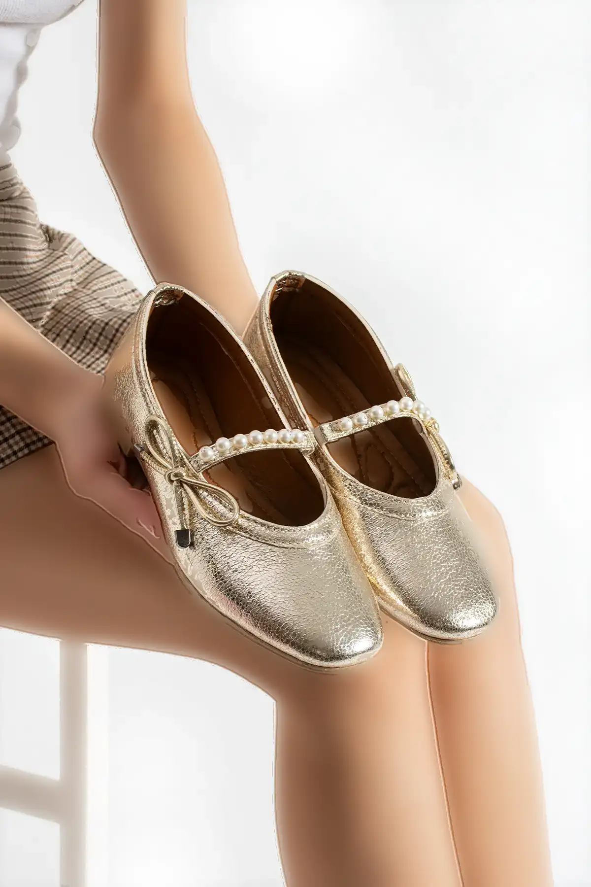 کفش تخت زنانه بابت زیبا با جزئیات روبان مروارید فلوریدا برند Neva'nın Butiği - 8326 کفش تخت زنانه بابت زیبا با جزئیات روبان مروارید فلوریدا برند Neva'nın Butiği - 8326