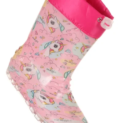 بوت بچگانه چکمه‌های بارانی دخترانه ضد آب یونيکورن برند Kiko Kids - 7647