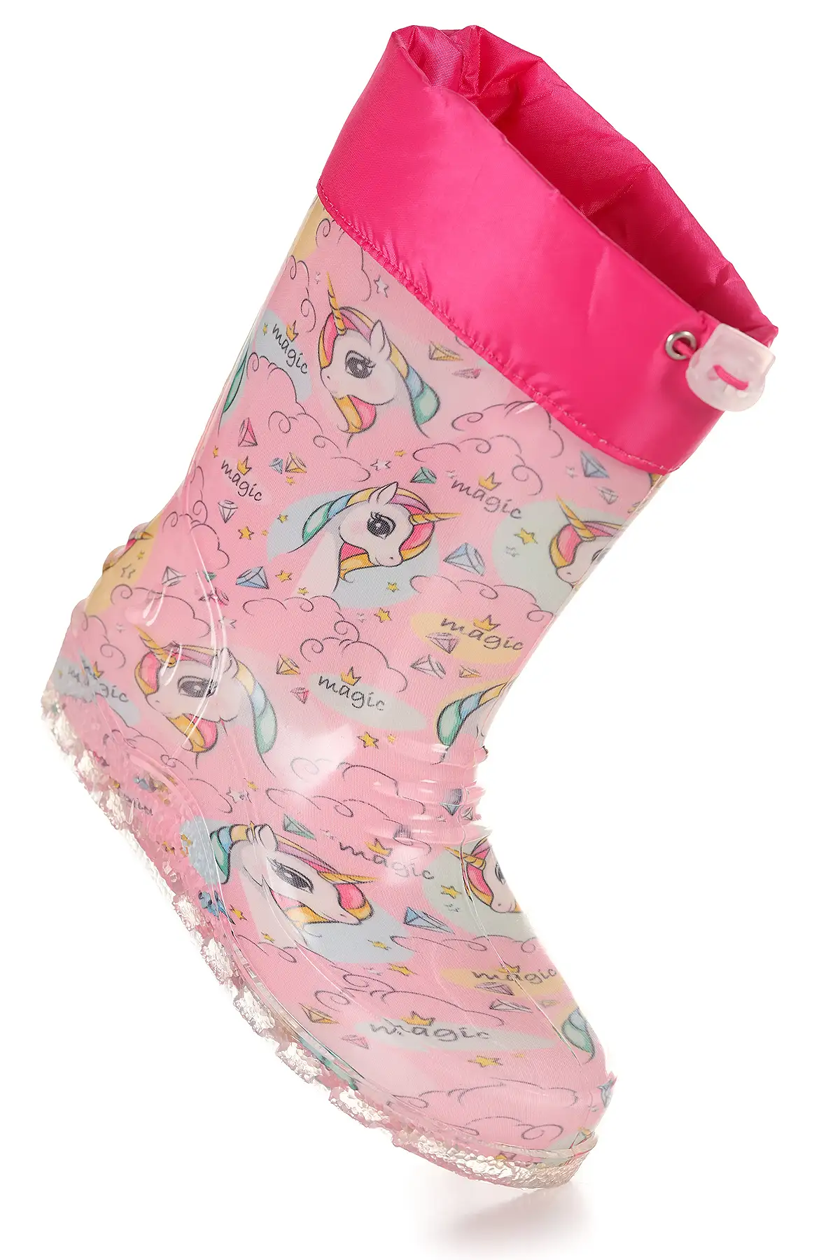 بوت بچگانه چکمههای بارانی دخترانه ضد آب یونيکورن برند Kiko Kids - 7647 بوت بچگانه چکمههای بارانی دخترانه ضد آب یونيکورن برند Kiko Kids - 7647