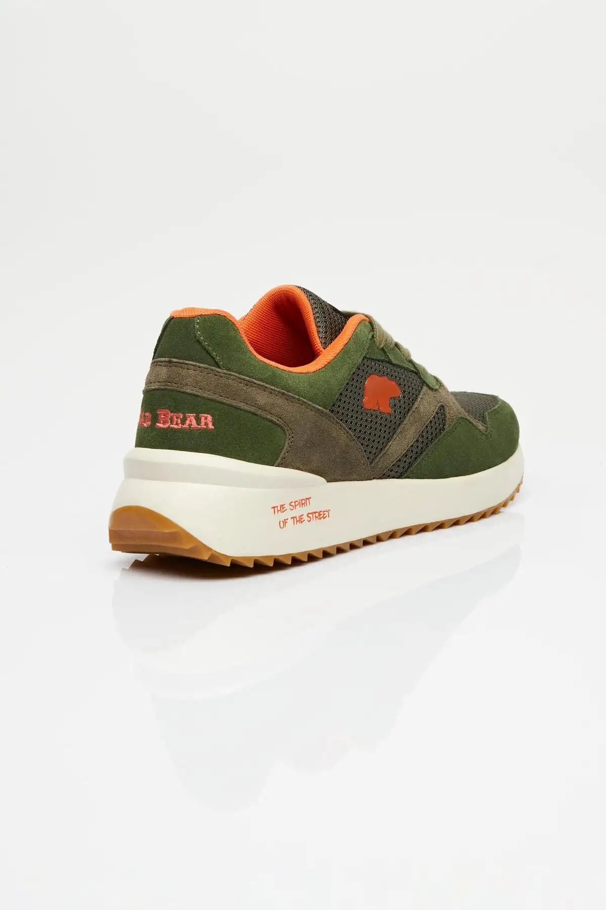 کفش سایز بزرگ مردانه   کازیبر رنگ سبز زیتونی برند Bad Bear - 7894 کفش سایز بزرگ مردانه کازیبر رنگ سبز زیتونی برند Bad Bear - 7894