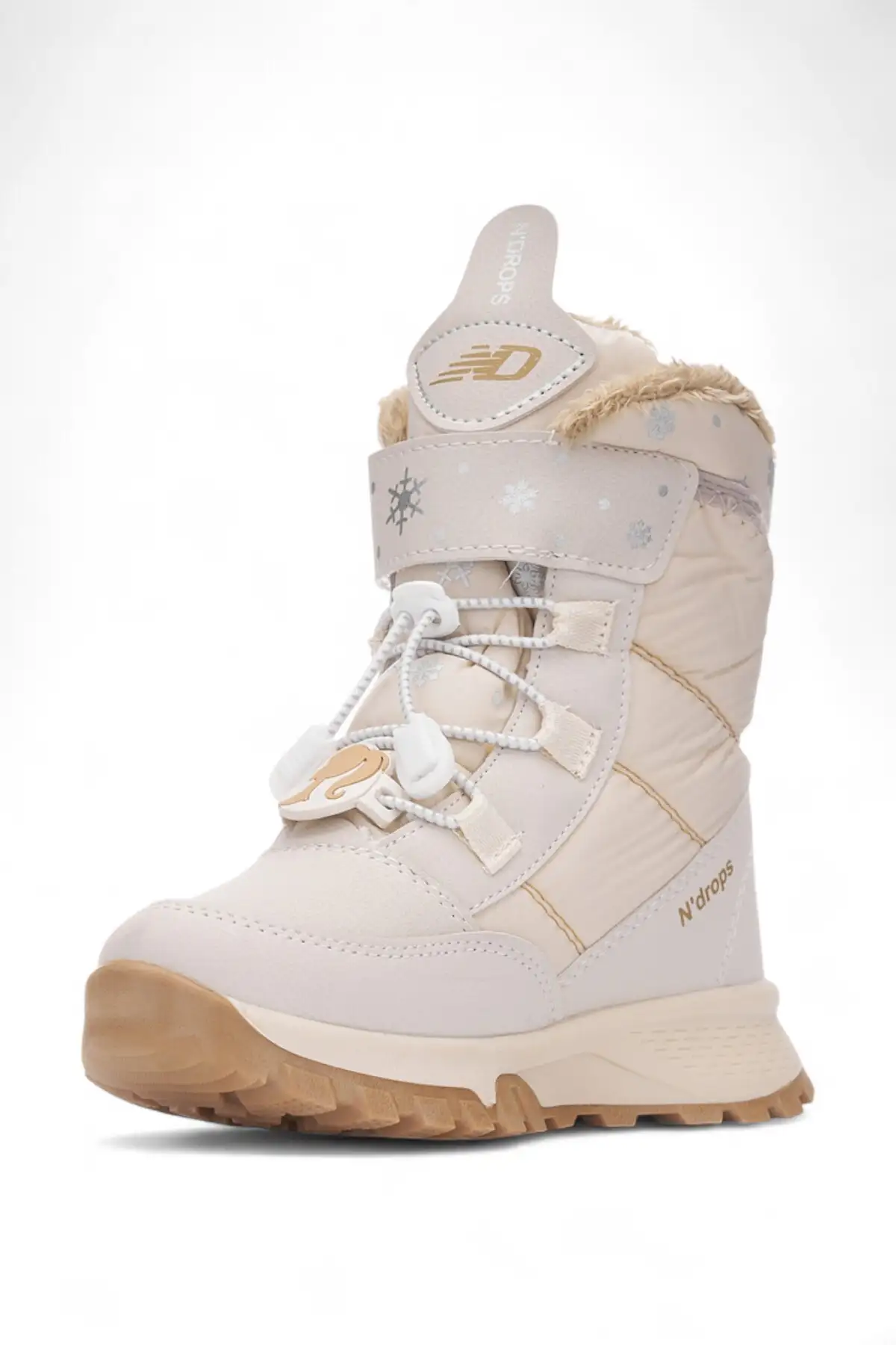 بوت بچگانه چکمههای فندقی پشمی ضدآب زمستانی با زیره غیر لغزنده برای دختران بچه برند QUNDIR - 7931 بوت بچگانه چکمههای فندقی پشمی ضدآب زمستانی با زیره غیر لغزنده برای دختران بچه برند QUNDIR - 7931